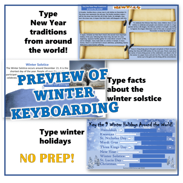 A page with information about winter keyboarding.