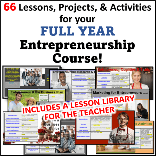 A full year of entrepreneurship lessons, activities and projects