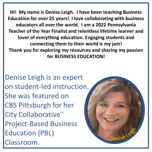 A picture of denise leigh with her business education