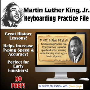 Martin Luther King Keyboarding Typing Lesson