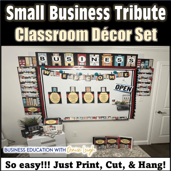 Business Education Class Bulletin Board & Classroom Décor Set | Back to School