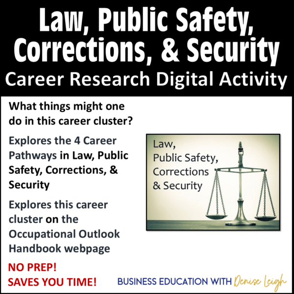 Law, Public Safety, Corrections & Security Career Career Cluster lesson