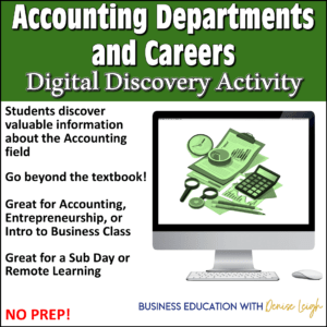 Accounting Departments Lesson