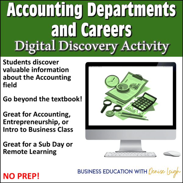 Accounting Departments Lesson