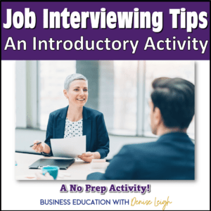 Job Interviewing Tips lesson