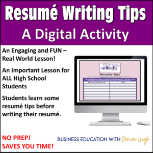 Resume Writing Tips Lesson