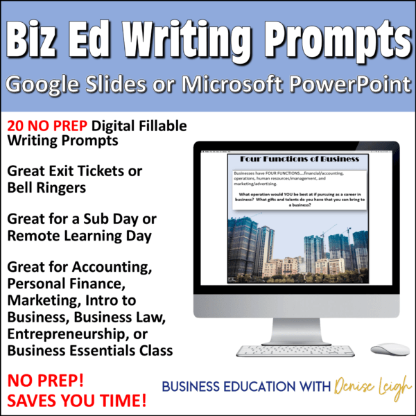 Business Education Writing Prompts