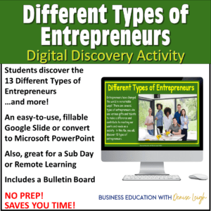 Different Type of Entrepreneurs lesson