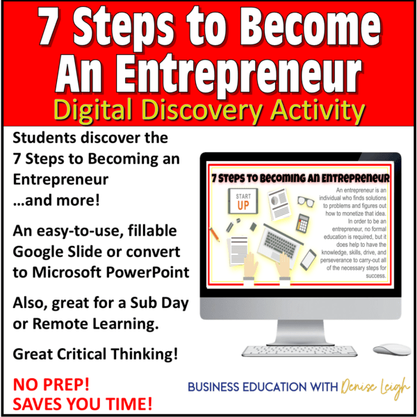 Steps to Becoming an Entreprenuer Lesson