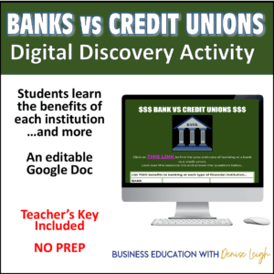 Banks vs Credit Union lesson