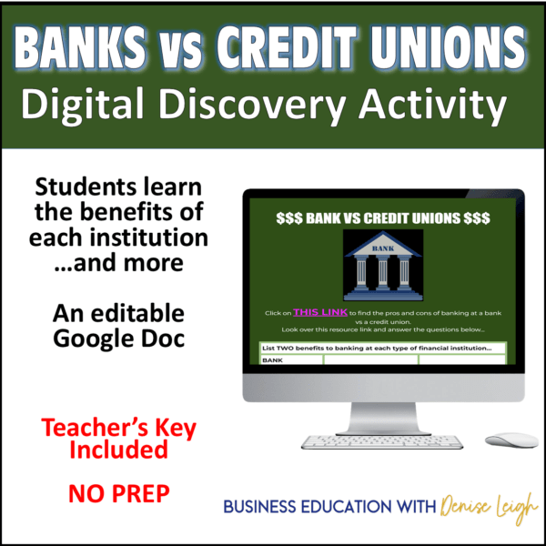 Banks vs Credit Union lesson