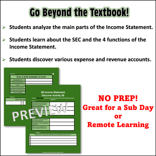 Income Statement Accounting Lesson