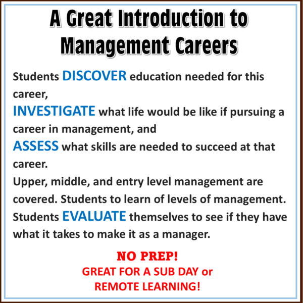 Management Careers Lesson