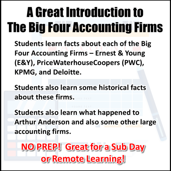 Big Four Accounting Firms Lesson