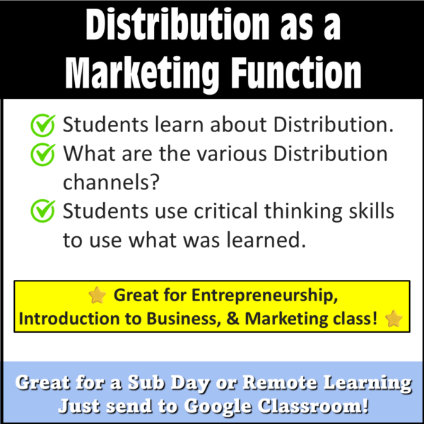 Distribution as a Marketing Function lesson