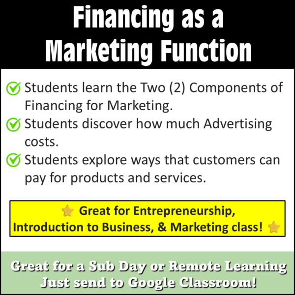 Financing as a Marketing Function lesson