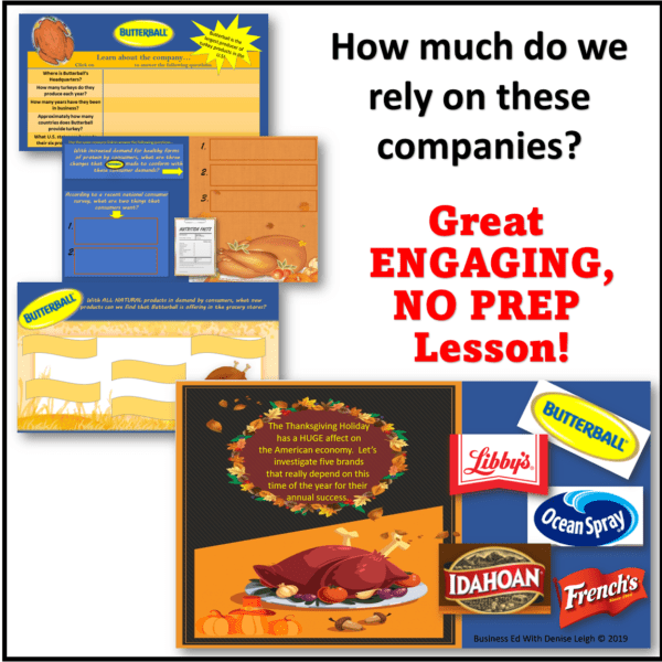 Holiday Dinner (Thanksgiving/Christmas) Marketing & Economics Case Study Lesson Activity - Image 3