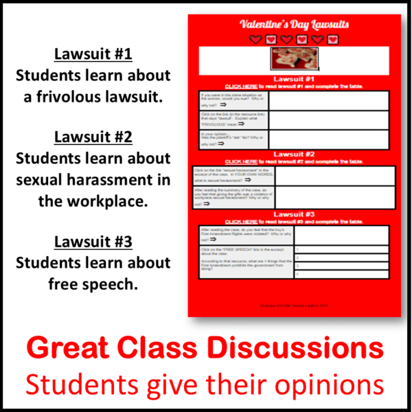 Valentine's Day business law case studies
