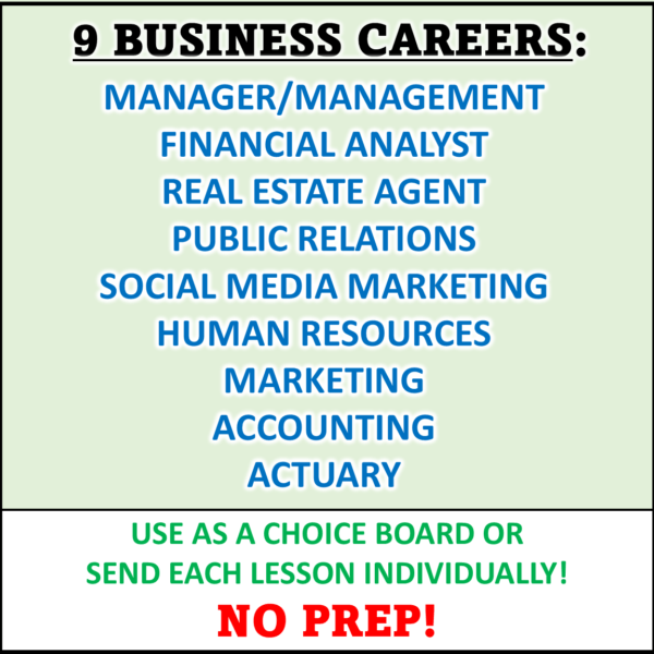 Business Careers Lessons