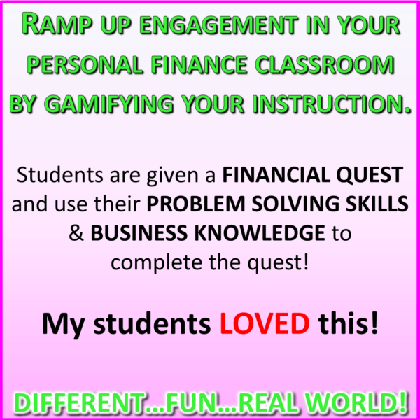 Personal Finance Quest Activity