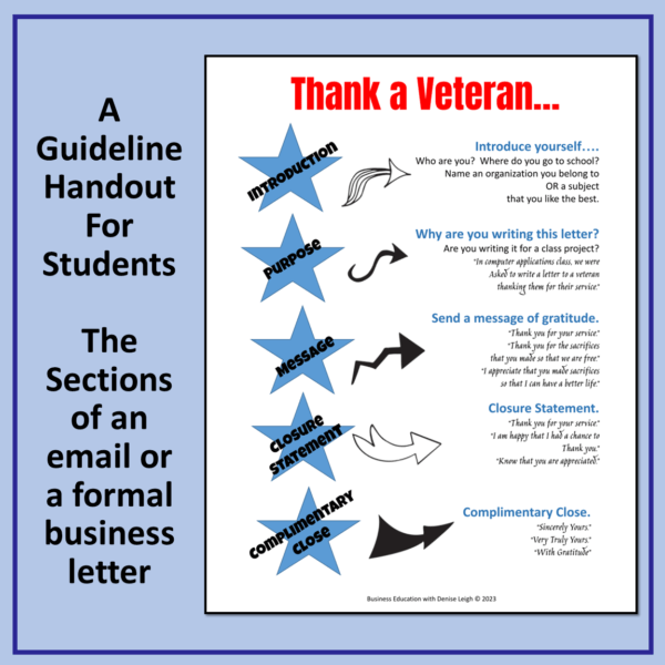 *FREE* Veterans' Day Email Etiquette Letter Writing Lesson & Thank You Activity - Image 3