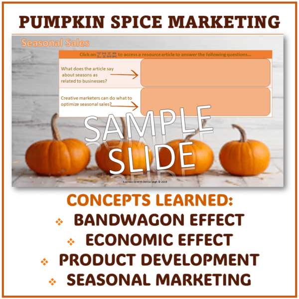 Pumpkin Spice Seasonal Marketing Class & Economics Case Study Activity Lesson - Image 3