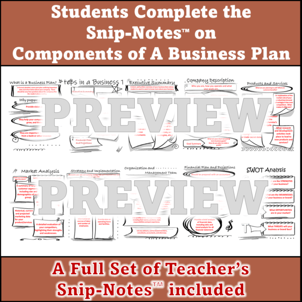 Business Plan Snip Notes