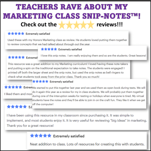 Marketing Snip Notes