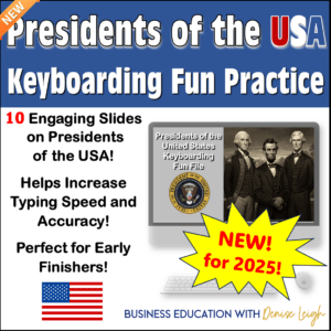 President's Day Typing Lesson