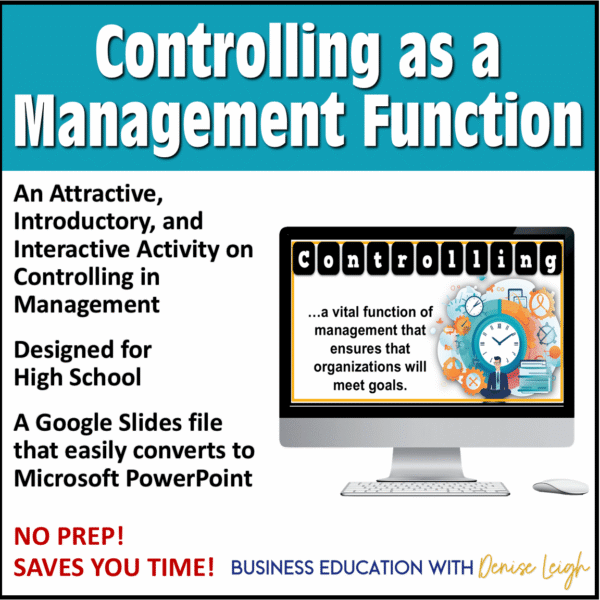 Controlling Management Function Digital Lesson - High School Business ...