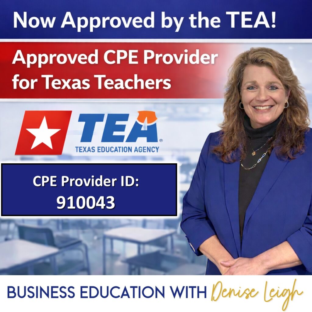 CPE Professional Development for Business Education Teachers in Texas