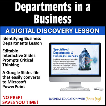 Departments of a Business lesson