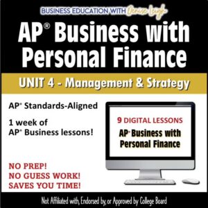 AP Business with Personal Finance - Unit 4 lessons