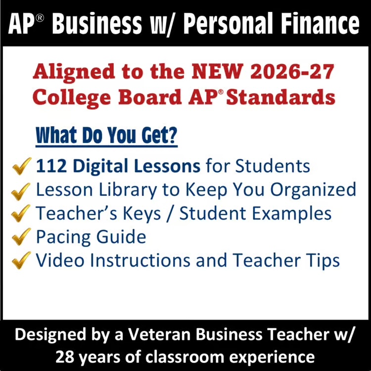 AP Business with Personal Finance Course - Digital