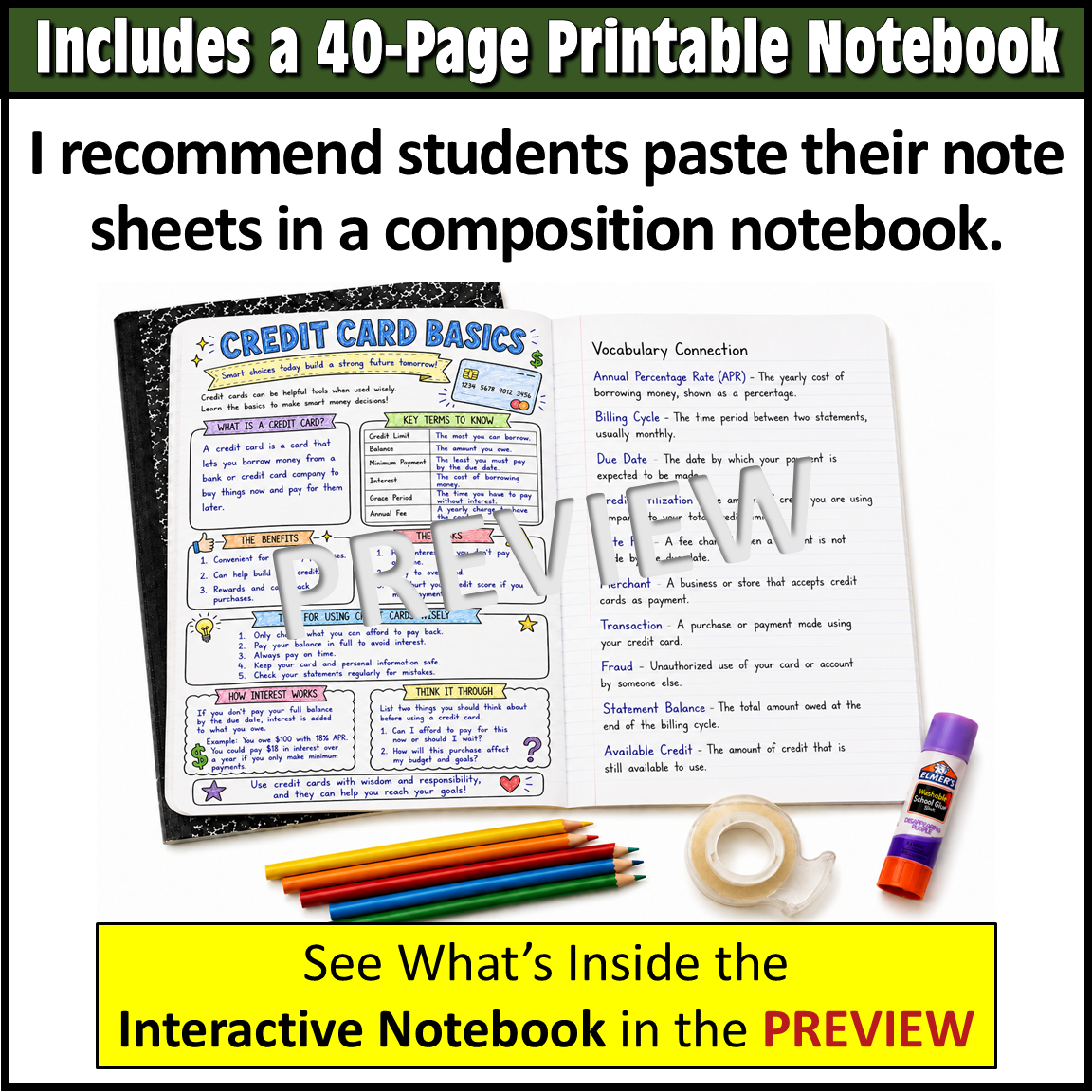 Personal Finance Interactive Notebook
