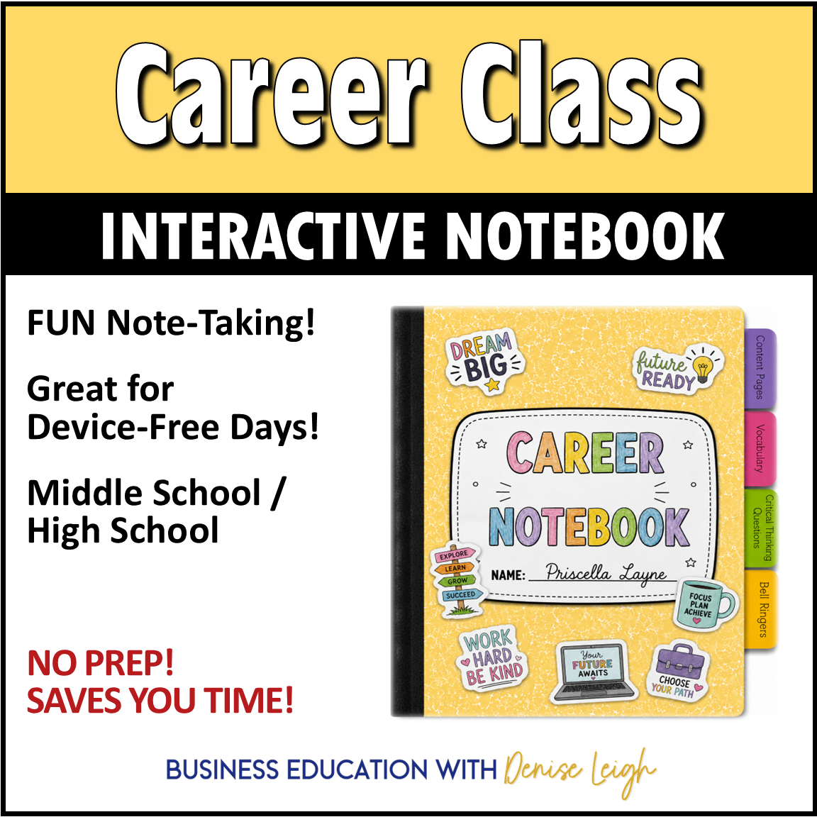 Career Class Interactive Notebook