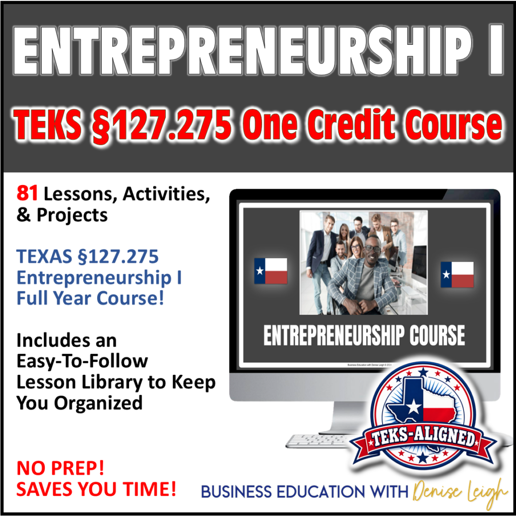 Texas Entrepreneurship I curriculum