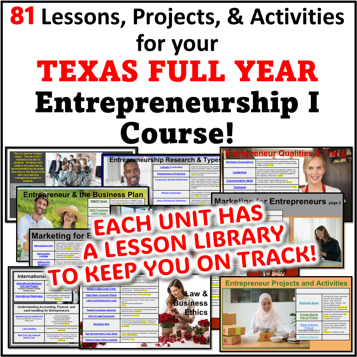 Texas Entrepreneurship I curriculum