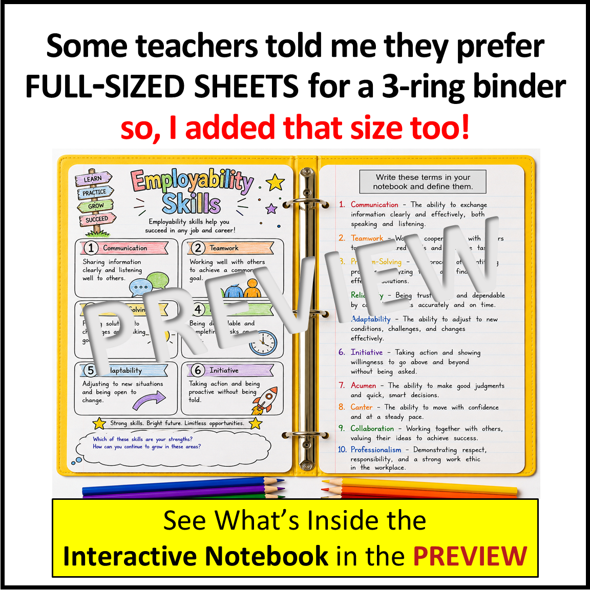 Career Interactive Notebook