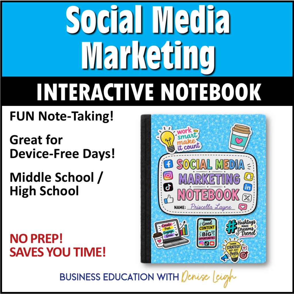 Social Media Marketing Interactive Notebook
