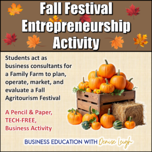 Fall Festival Entrepreneurship Activity