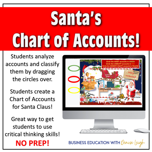 Christmas High School Accounting Class Lesson